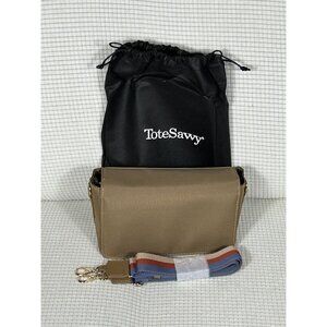 Totesawy Tan Mini Diaper Bag with Changing pad, Shoulder Strap, NIB